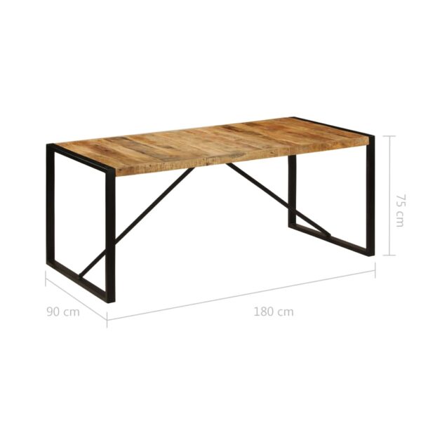 vidaXL Dining Table Solid Rough Mango Wood 70.9" - Image 7