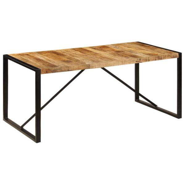 vidaXL Dining Table Solid Rough Mango Wood 70.9" - Image 8