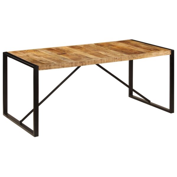 vidaXL Dining Table Solid Rough Mango Wood 70.9" - Image 9