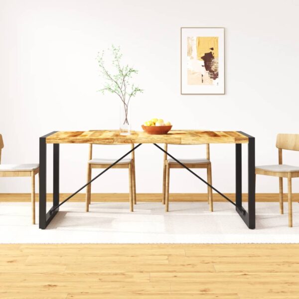 vidaXL Dining Table Solid Rough Mango Wood 70.9"