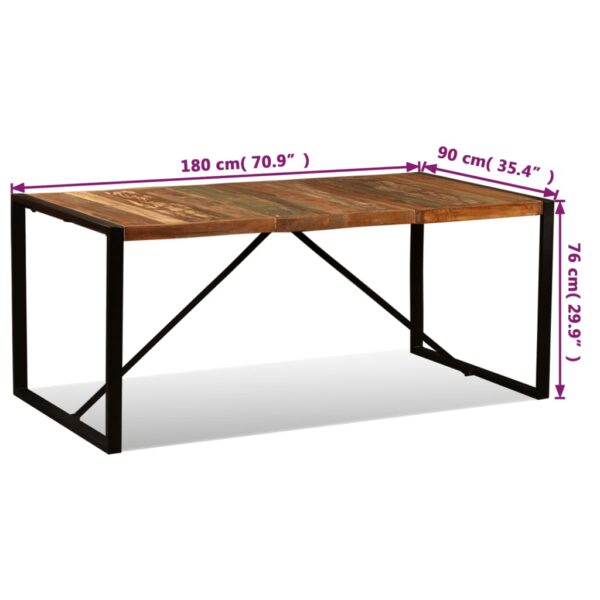 vidaXL Dining Table Solid Reclaimed Wood 70.9" - Image 12