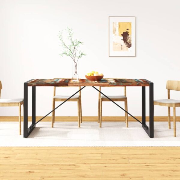 vidaXL Dining Table Solid Reclaimed Wood 70.9"