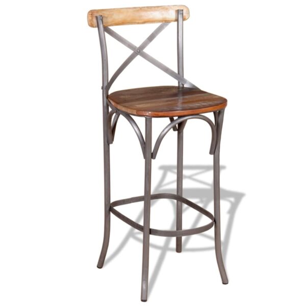 vidaXL Bar Chair Solid Reclaimed Wood - Image 2