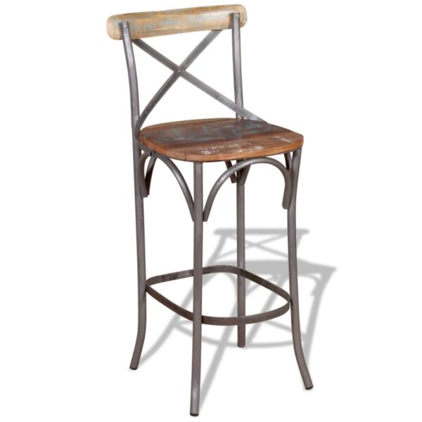 vidaXL Bar Chair Solid Reclaimed Wood - Image 5