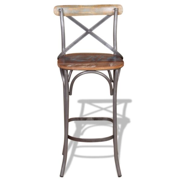 vidaXL Bar Chair Solid Reclaimed Wood - Image 6