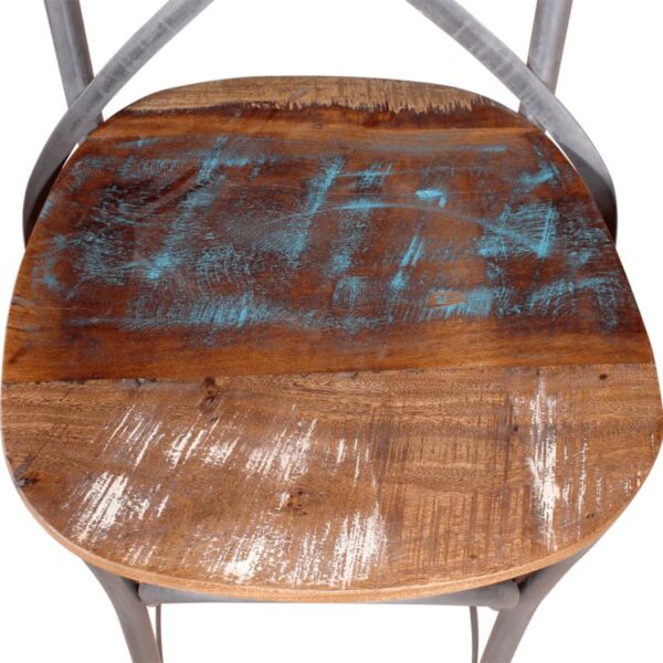 vidaXL Bar Chair Solid Reclaimed Wood - Image 8