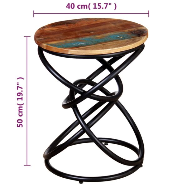 vidaXL End Table Solid Reclaimed Wood - Image 4