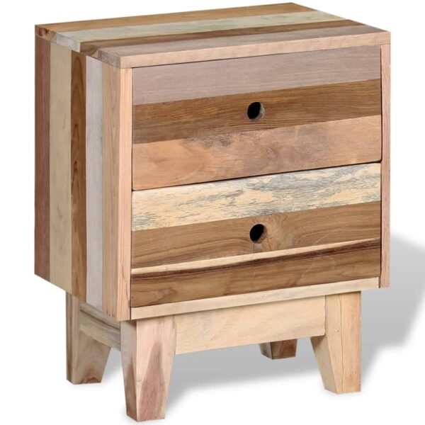 vidaXL Bedside Cabinet Solid Reclaimed Wood - Image 3