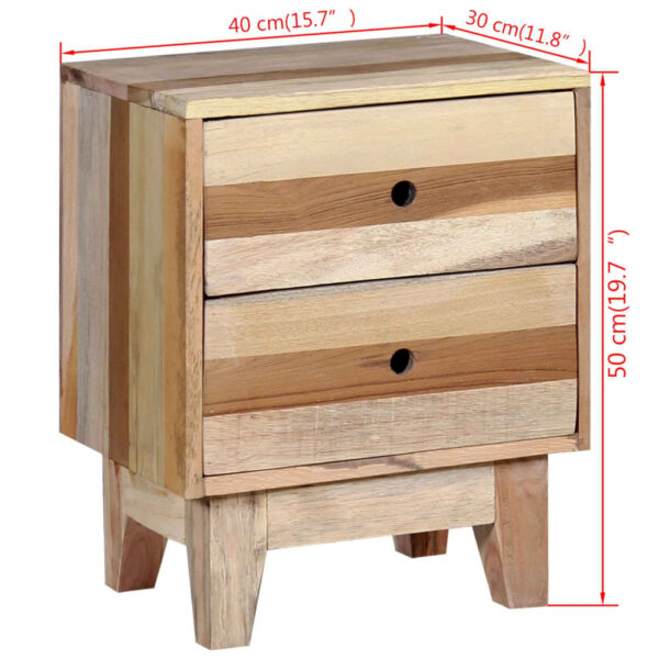 vidaXL Bedside Cabinet Solid Reclaimed Wood - Image 8