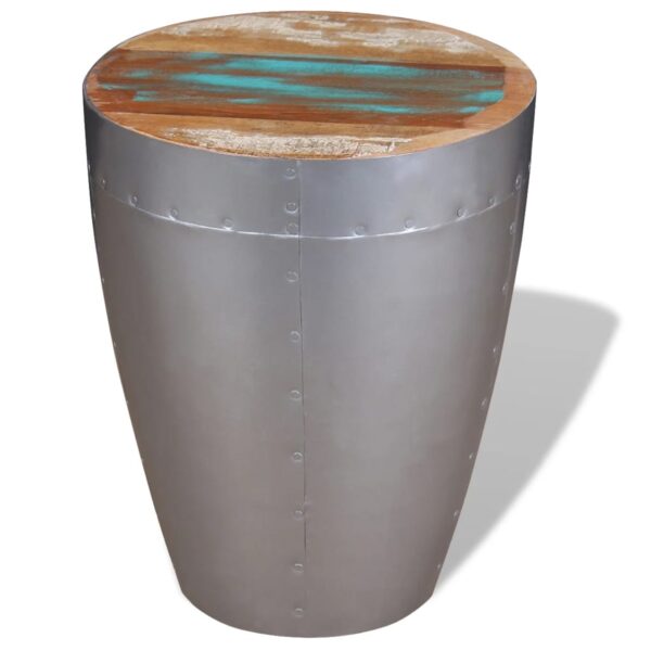 vidaXL Aviator Stool Solid Reclaimed Wood - Image 2