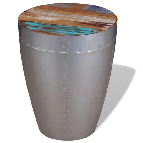 vidaXL Aviator Stool Solid Reclaimed Wood - Image 3