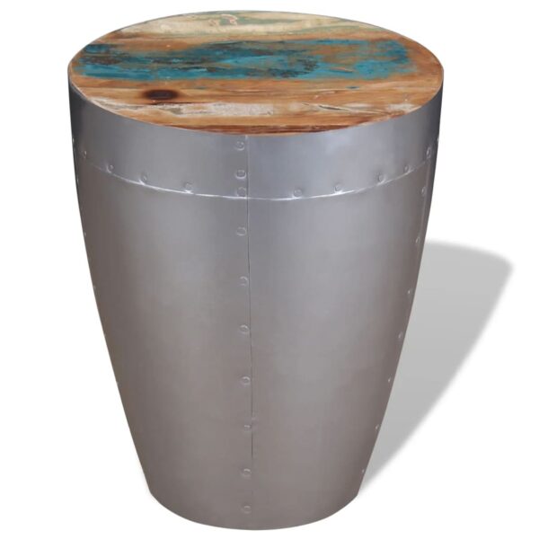 vidaXL Aviator Stool Solid Reclaimed Wood - Image 4