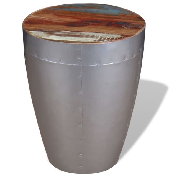 vidaXL Aviator Stool Solid Reclaimed Wood - Image 5