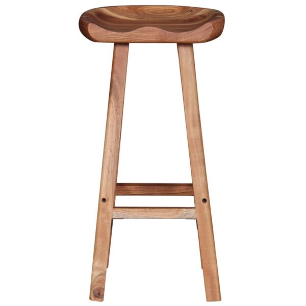 vidaXL Bar Stools 2 pcs Solid Acacia Wood - Image 6