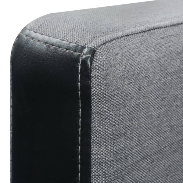 vidaXL L-shaped Sofa Bed Fabric Black and Gray - Image 7