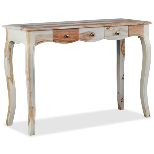 vidaXL Console Table with 3 Drawers Solid Sheesham Wood 43.3"x15.7"x29.9" - Image 3