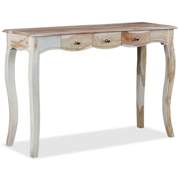 vidaXL Console Table with 3 Drawers Solid Sheesham Wood 43.3"x15.7"x29.9" - Image 4