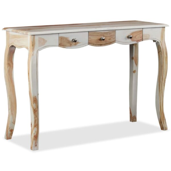 vidaXL Console Table with 3 Drawers Solid Sheesham Wood 43.3"x15.7"x29.9" - Image 5