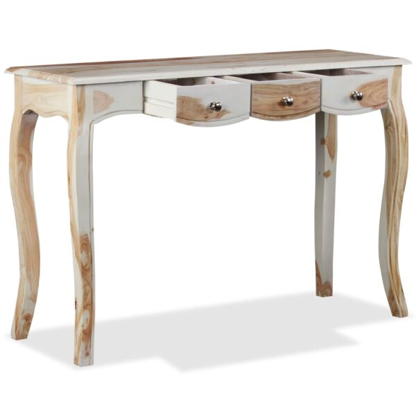 vidaXL Console Table with 3 Drawers Solid Sheesham Wood 43.3"x15.7"x29.9" - Image 6