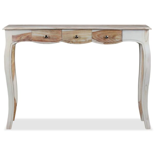 vidaXL Console Table with 3 Drawers Solid Sheesham Wood 43.3"x15.7"x29.9" - Image 7