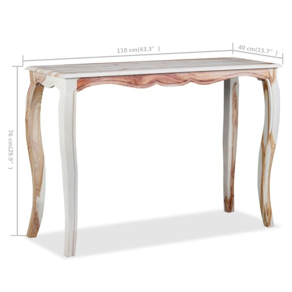 vidaXL Console Table Solid Sheesham Wood 43.3"x15.7"x29.9" - Image 9