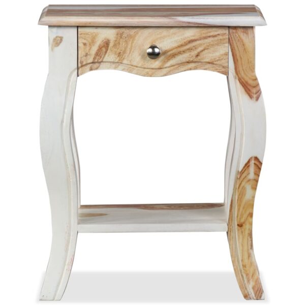 vidaXL Bedside Cabinet Solid Sheesham Wood 15.7"x11.8"x19.7" - Image 5