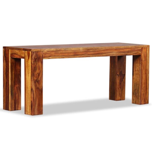 vidaXL Bench Solid Sheesham Wood 43.3"x13.8"x17.7" - Image 2