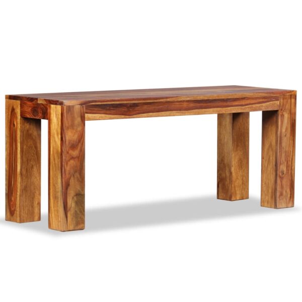 vidaXL Bench Solid Sheesham Wood 43.3"x13.8"x17.7" - Image 3