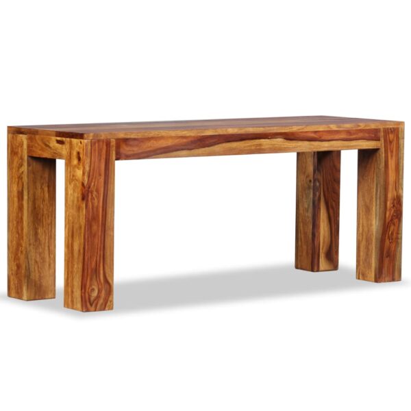 vidaXL Bench Solid Sheesham Wood 43.3"x13.8"x17.7" - Image 4