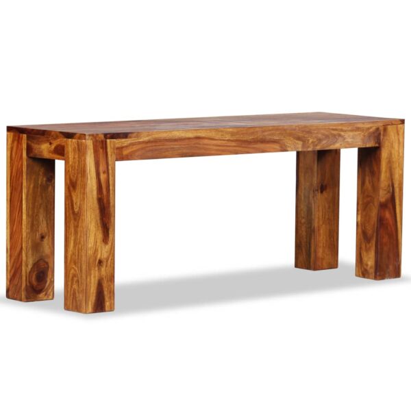 vidaXL Bench Solid Sheesham Wood 43.3"x13.8"x17.7" - Image 5