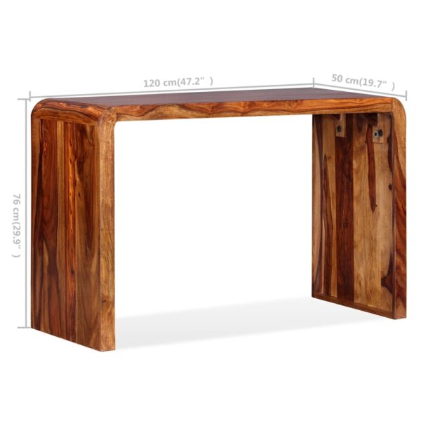 vidaXL Sideboard/Desk Solid Sheesham Wood Brown - Image 12