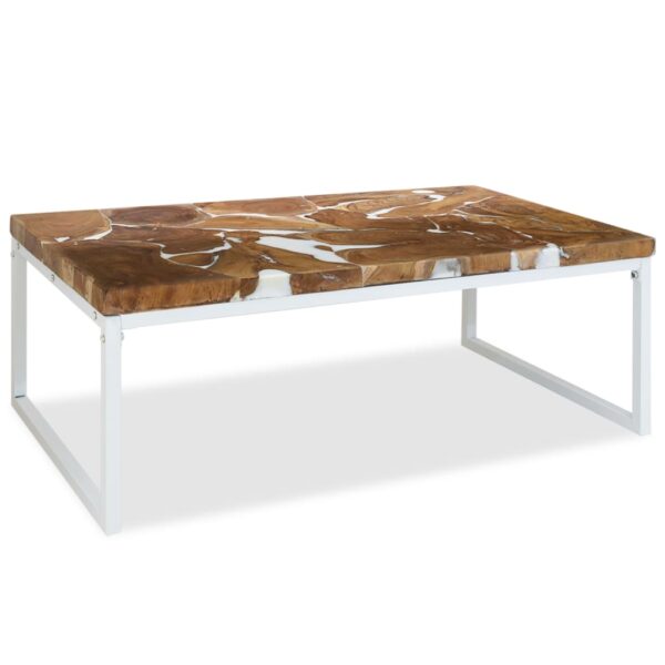 vidaXL Coffee Table Teak Resin 43.3"x23.6"x15.7"