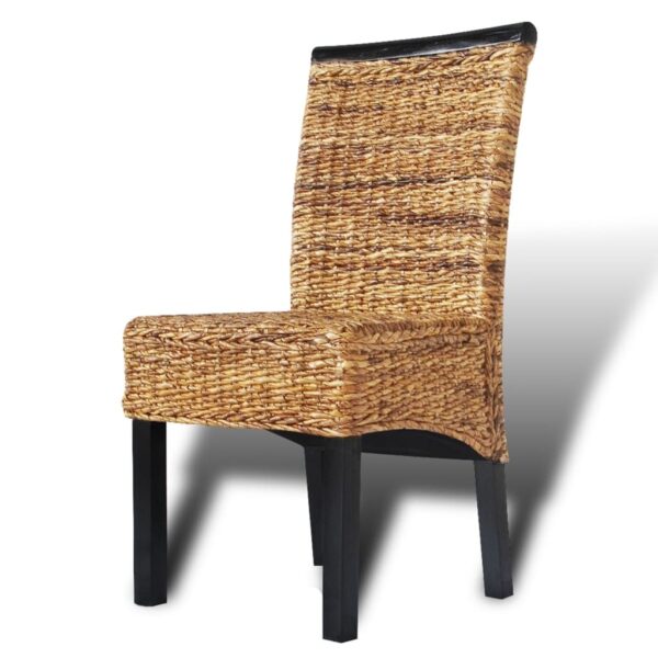 vidaXL Dining Chairs 4 pcs Abaca and Solid Mango Wood - Image 4