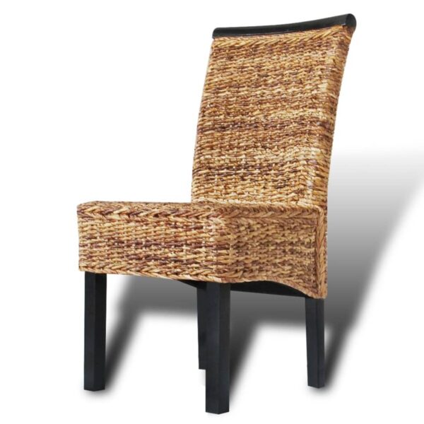 vidaXL Dining Chairs 4 pcs Abaca and Solid Mango Wood - Image 5