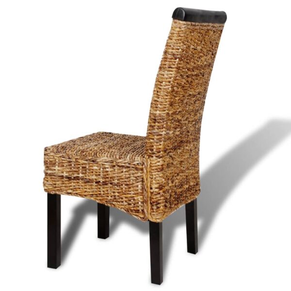 vidaXL Dining Chairs 4 pcs Abaca and Solid Mango Wood - Image 7