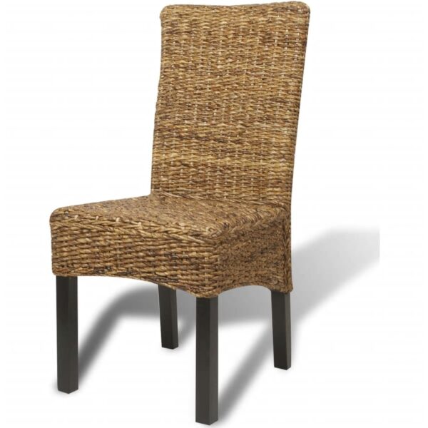 vidaXL Dining Chairs 4 pcs Abaca and Solid Mango Wood - Image 4