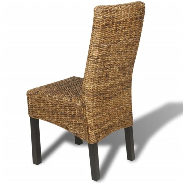 vidaXL Dining Chairs 4 pcs Abaca and Solid Mango Wood - Image 5