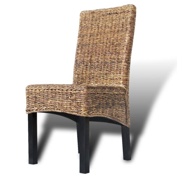 vidaXL Dining Chairs 4 pcs Abaca and Solid Mango Wood - Image 8