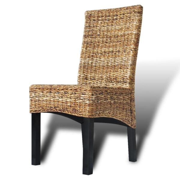 vidaXL Dining Chairs 4 pcs Abaca and Solid Mango Wood - Image 9