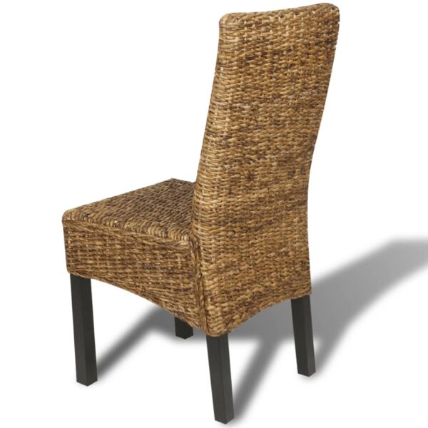 vidaXL Dining Chairs 6 pcs Abaca and Solid Mango Wood - Image 5