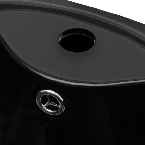 vidaXL Bathroom Basin Ceramic Black 15.7"x16.3"x33.9" - Image 6