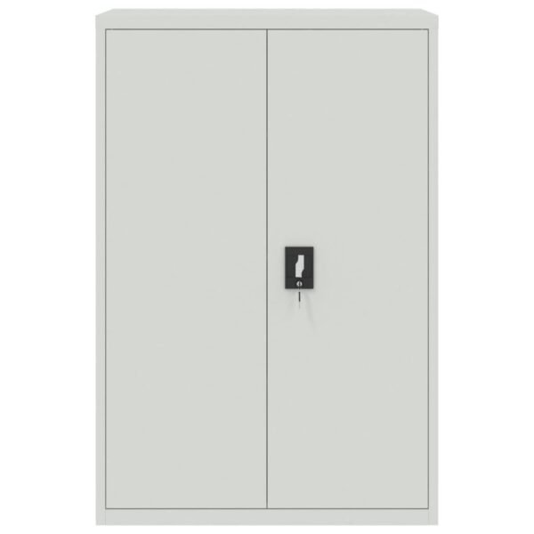 vidaXL Office Cabinet 35.4"x15.7"x55.1" Steel Gray - Image 3