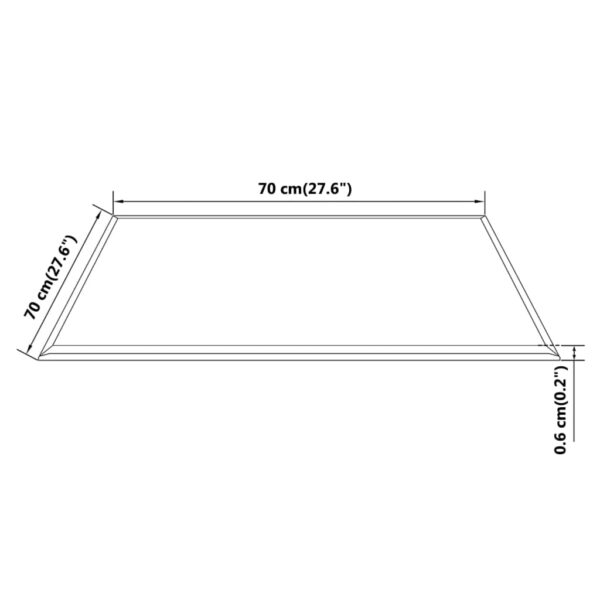 vidaXL Table Top Tempered Glass Square 27.6"x27.6" - Image 4