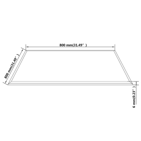 vidaXL Table Top Tempered Glass Square 31.5"x31.5" - Image 4