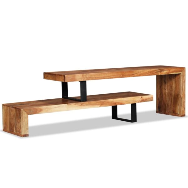 vidaXL TV Stand Solid Acacia Wood - Image 2