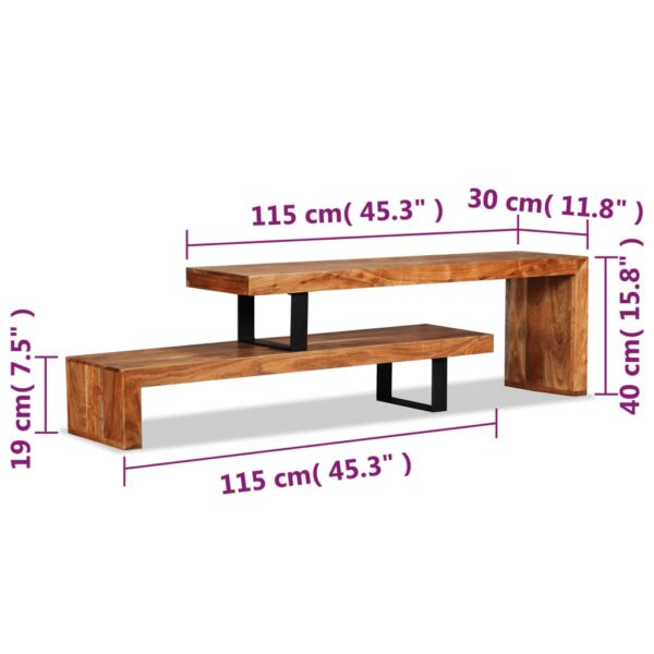 vidaXL TV Stand Solid Acacia Wood - Image 11