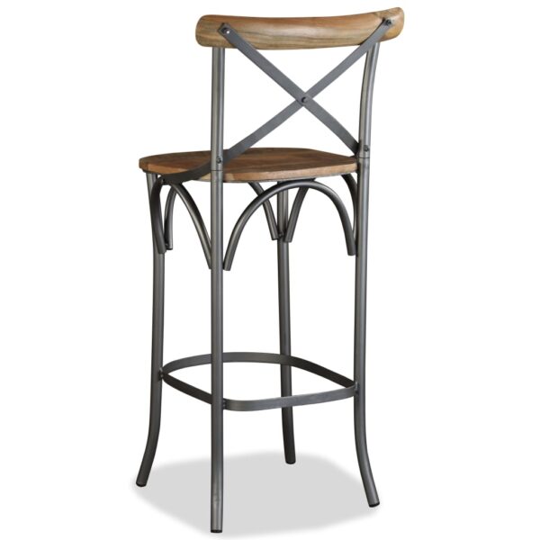 vidaXL Bar Stool Solid Mango Wood - Image 3