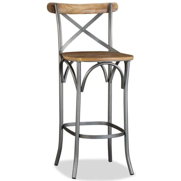 vidaXL Bar Stool Solid Mango Wood - Image 5