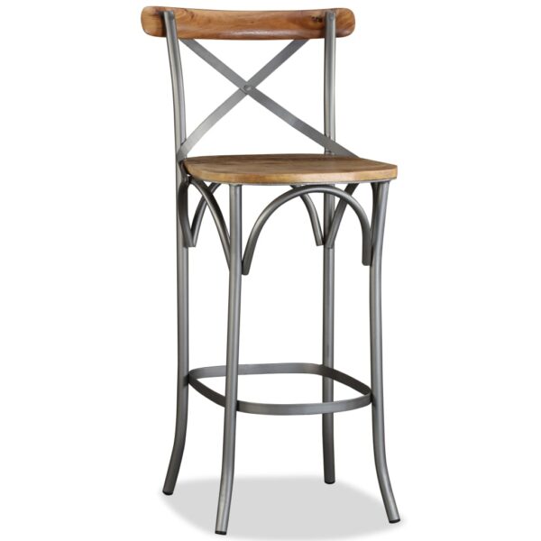 vidaXL Bar Stool Solid Mango Wood - Image 6