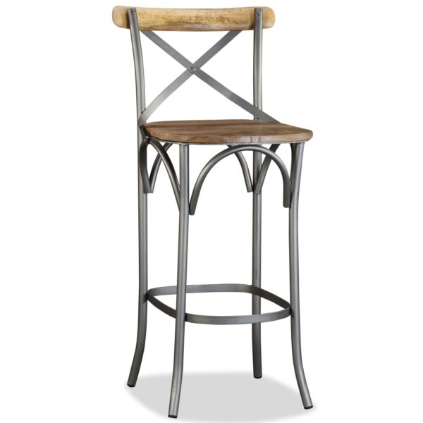 vidaXL Bar Stool Solid Mango Wood - Image 7